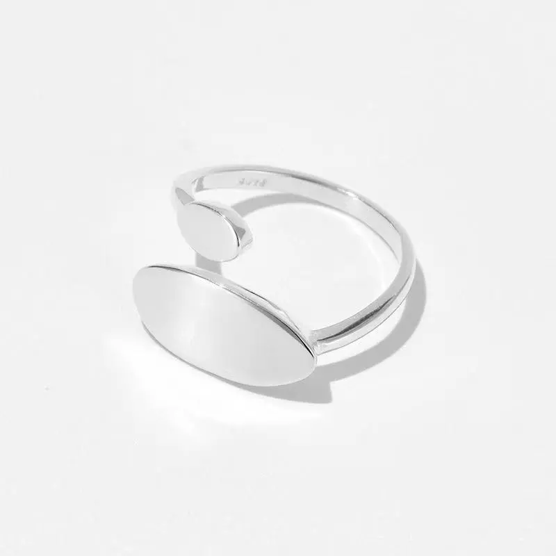 French And European-style Fashion Geometric Irregular Ring Open Smooth-surface Ring