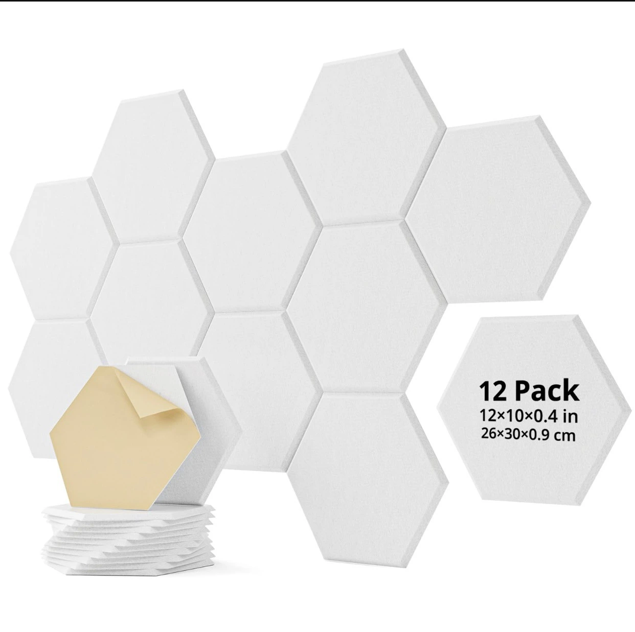 Self-adhesive Hexagonal Sound-absorbing Wall Panels For Noise Reduction