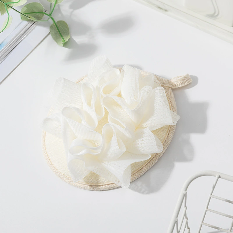 Solid-color Minimalist Oval Bath Scrubber For Lathering And Exfoliating