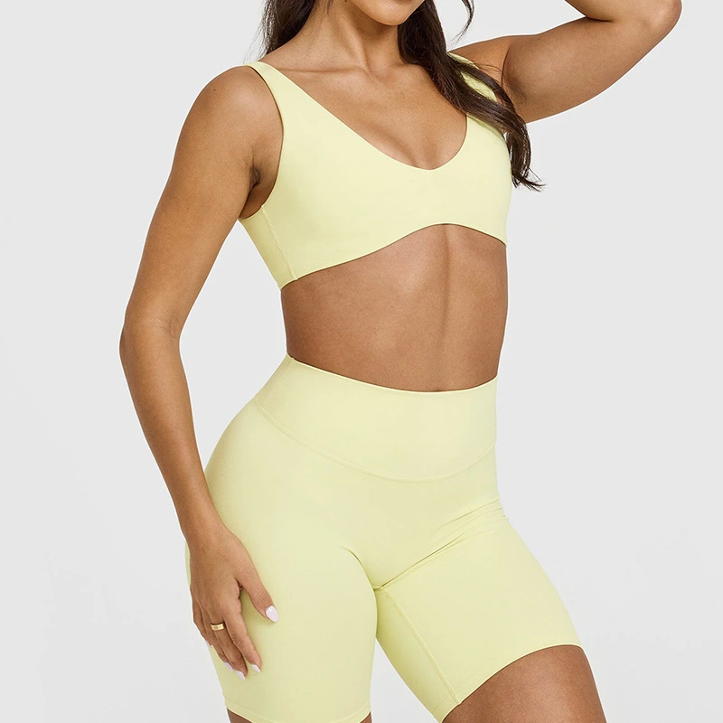 Women's Solid Color Shockproof Yoga Bra Sports Vest