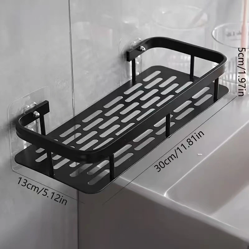 Square No-Drill Bathroom Shelf