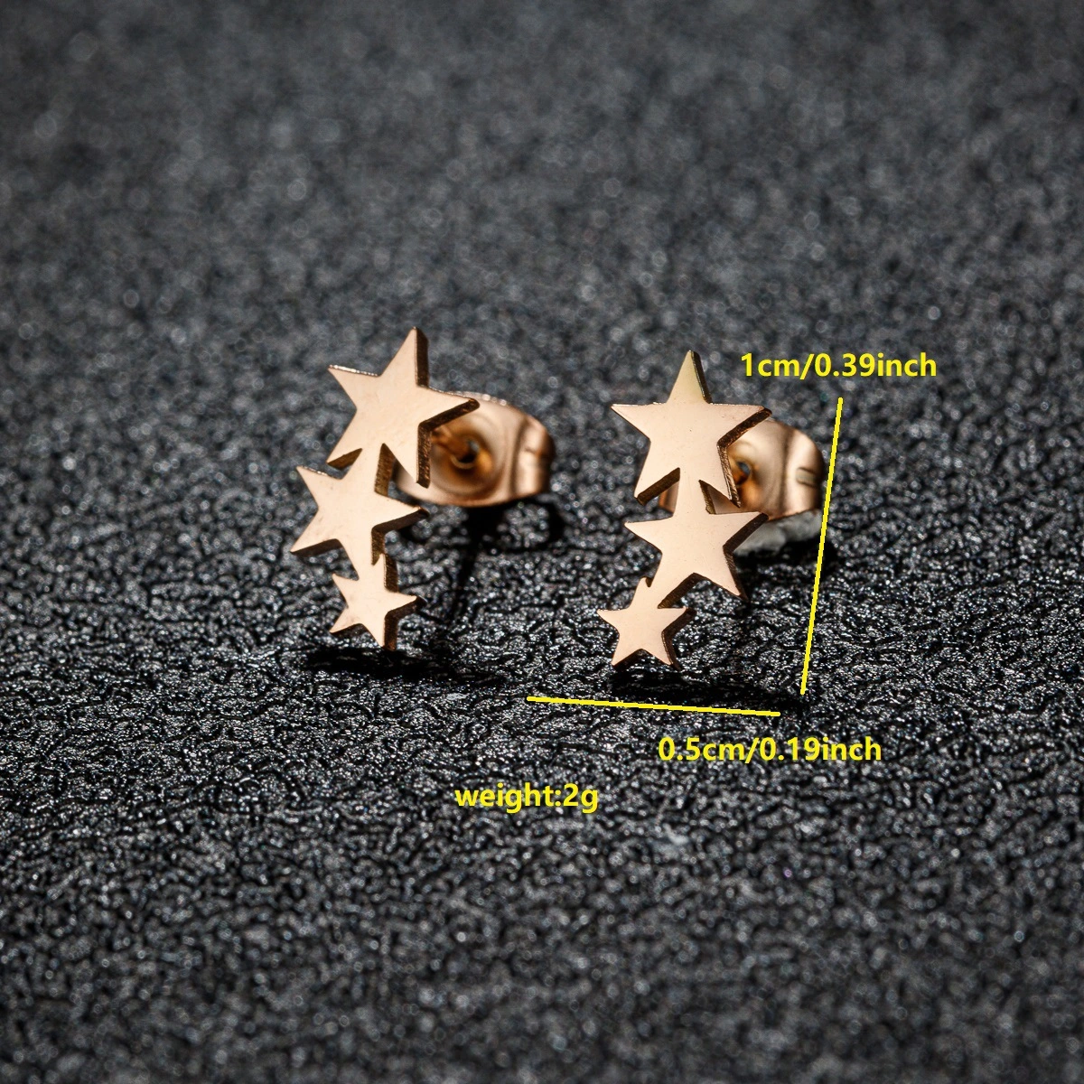 Fashionable Geometric Minimalist Star Earrings