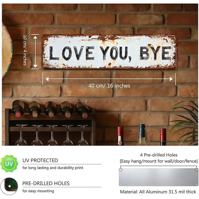 Practical Vintage Metal Wall Sign Decor