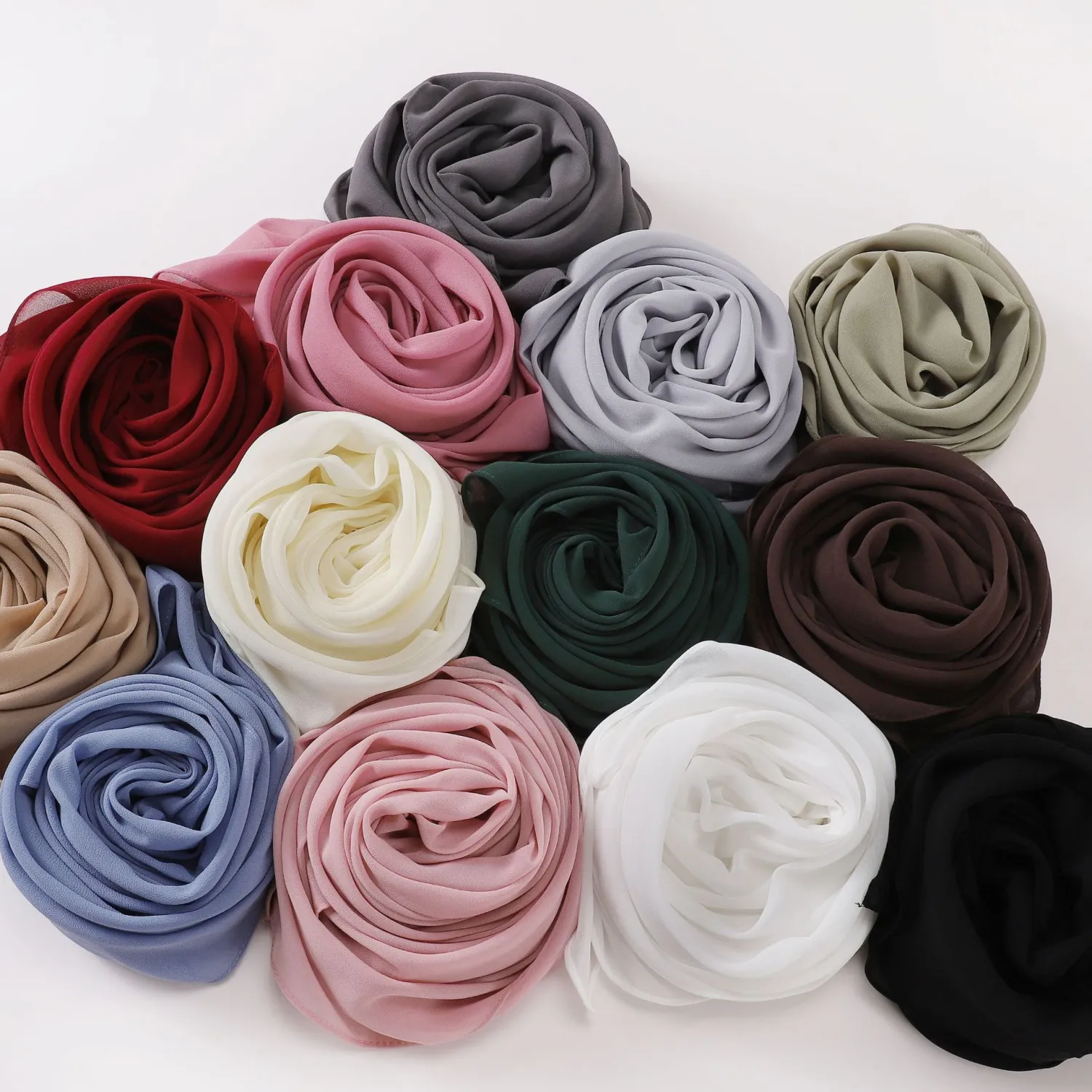 Pearl Chiffon Square Scarf Middle East