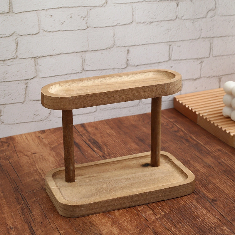 Wooden Solid Color Minimalism Pallet Shelf Desktop Vanity
