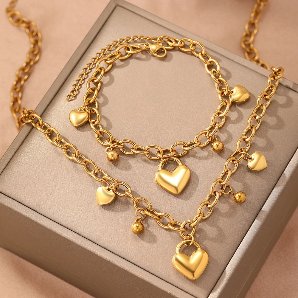 Fashionable Heart-Shaped Jewelry Simple Pendant Necklace
