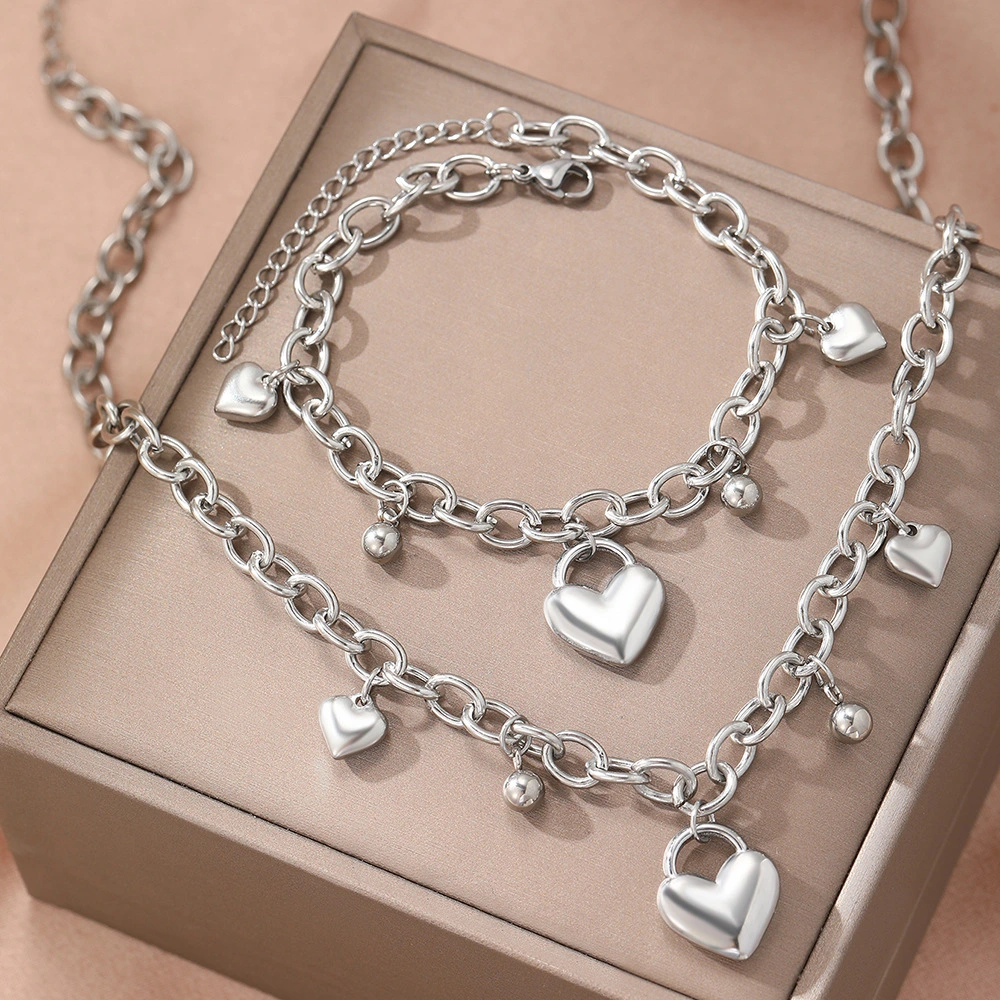 Fashionable Heart-Shaped Jewelry Simple Pendant Necklace