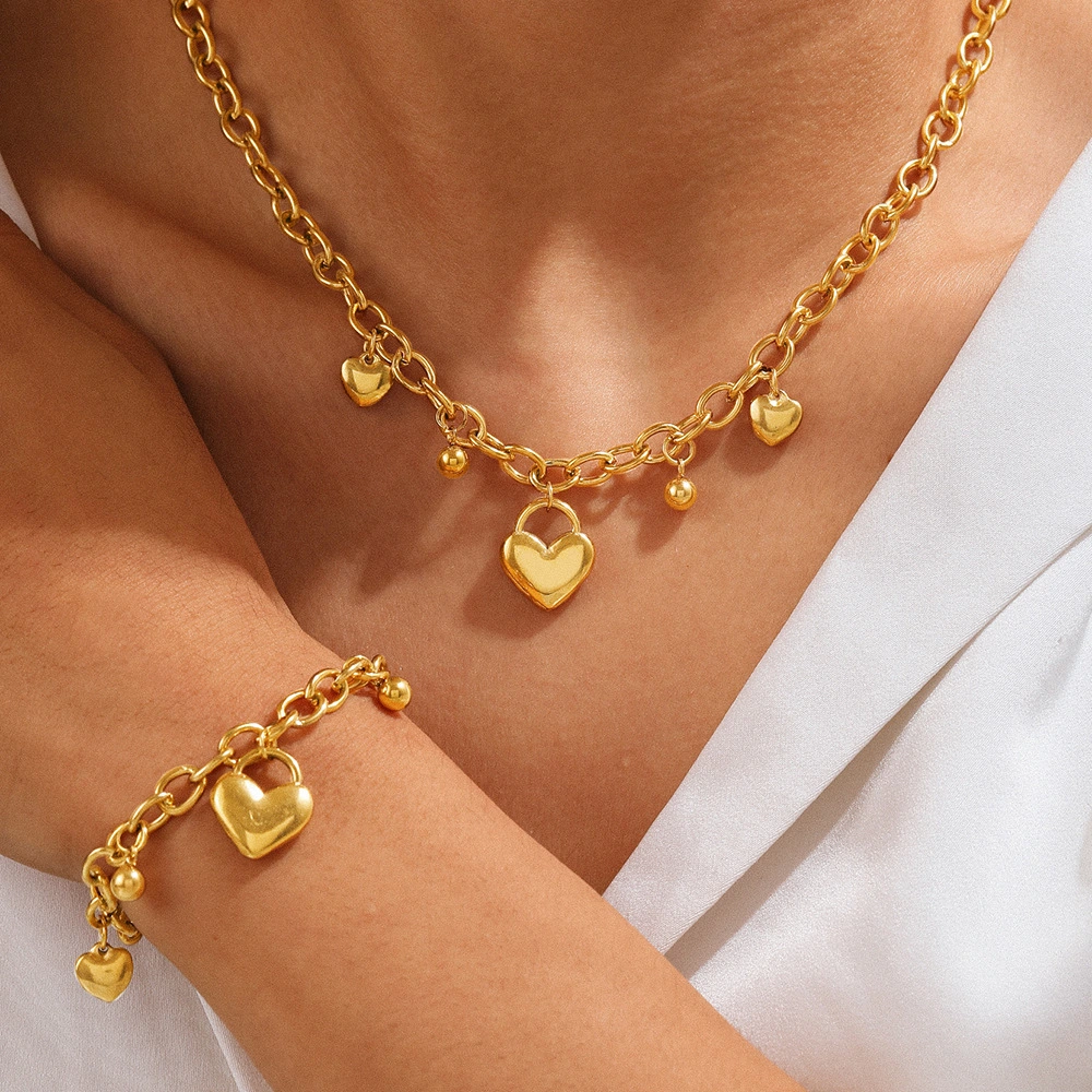 Fashionable Heart-Shaped Jewelry Simple Pendant Necklace