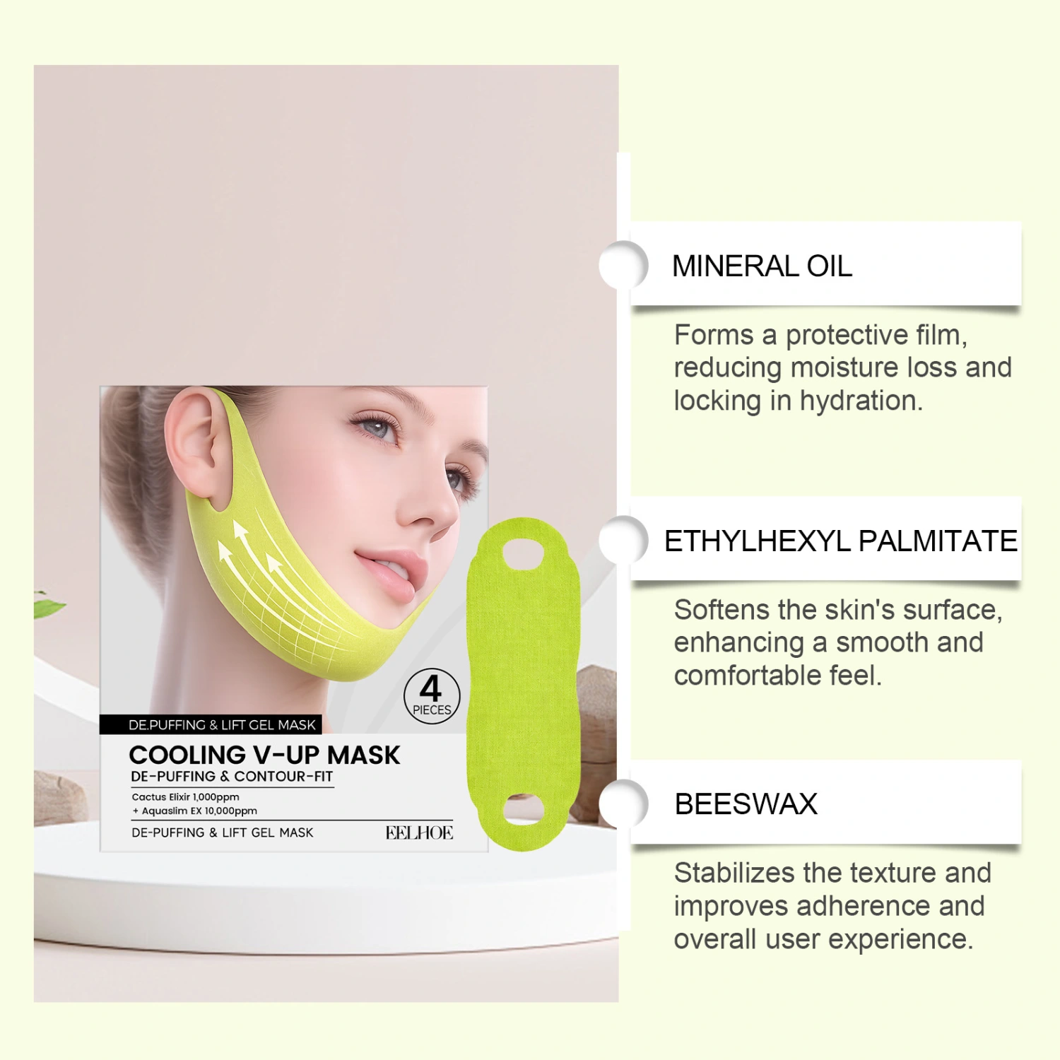 EELHOE 3D Hydrating Facial Mask That Deeply Moisturizes And Adheres Closely To The Skin