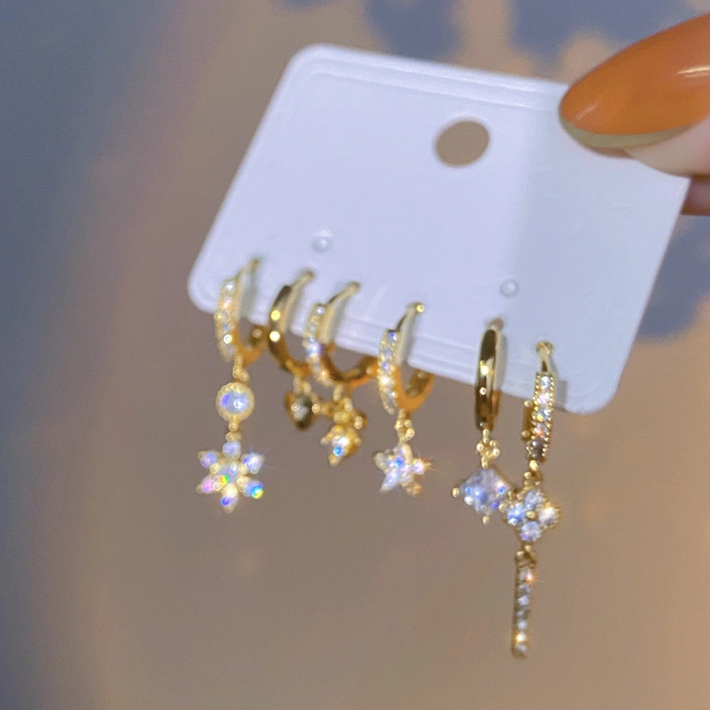 Stylish And Exquisite Earring Set Of Six Pieces