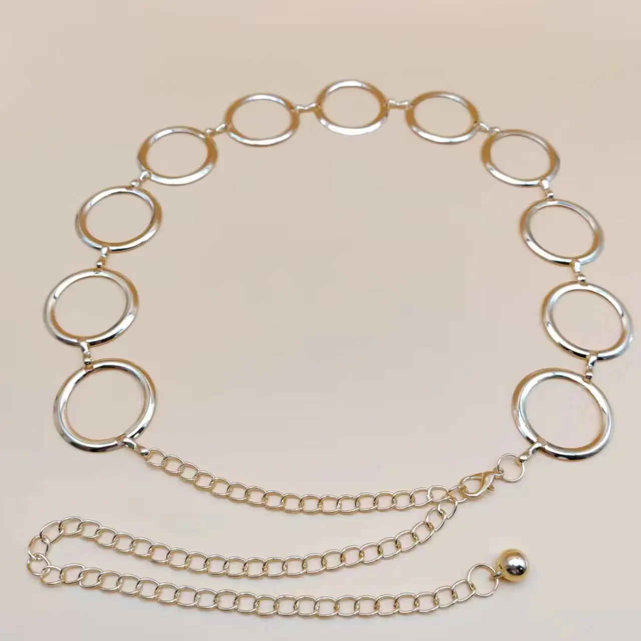 European And American-style Metal Ring Waist Chain Fashionable And Minimalist