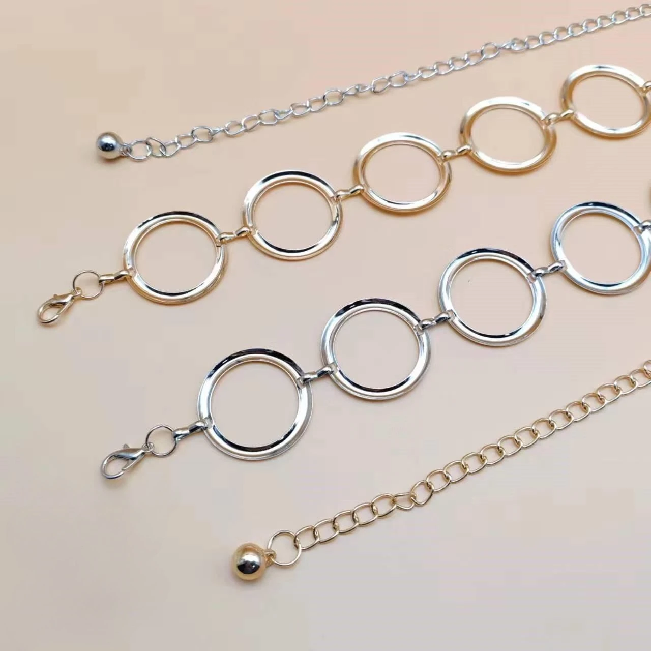 European And American-style Metal Ring Waist Chain Fashionable And Minimalist