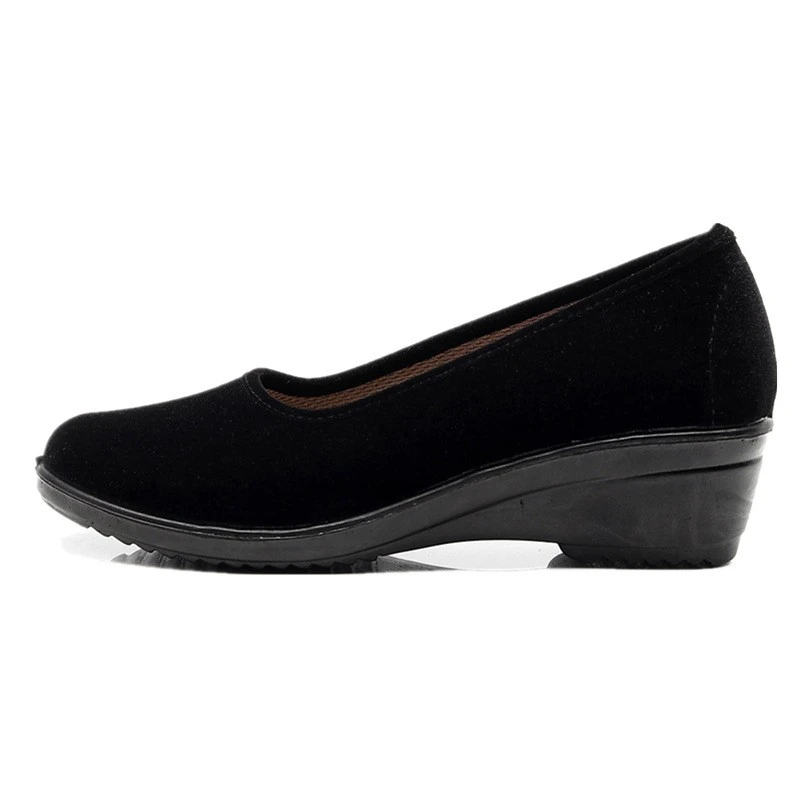 Workwear Soft-soled Black Womens Shoes
