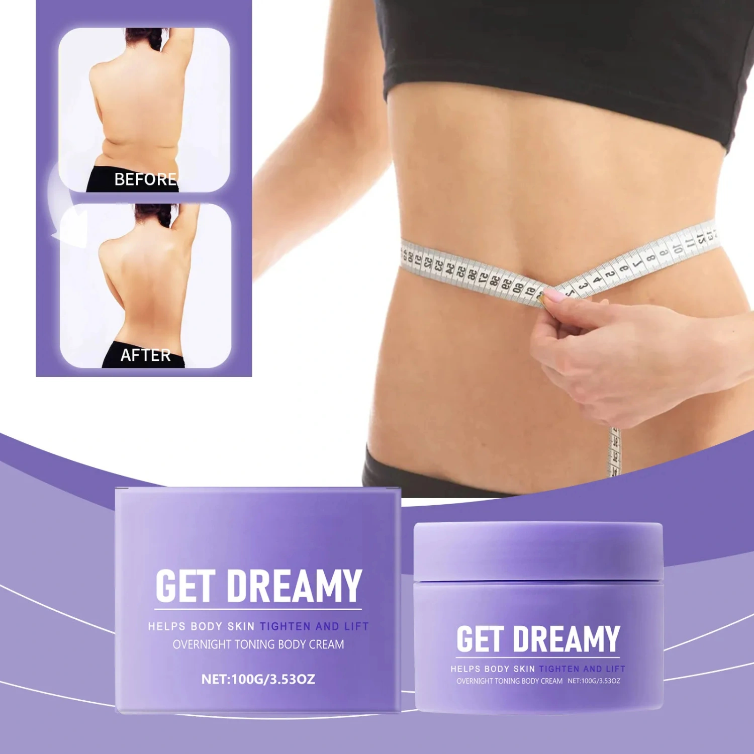 Body Shaping Lifting And Firming Cream Tightens Skin Contours Helps Target The Appearance Of Loose Skin On The Body