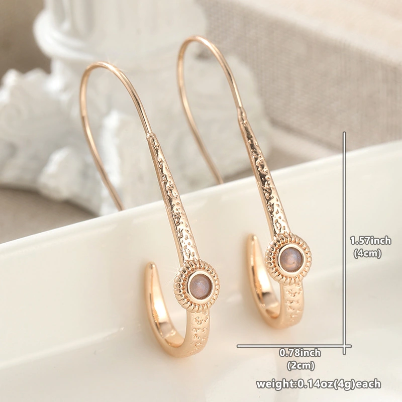 Eco-friendly Copper Light Luxury Minimalist Round Hoop Earrings