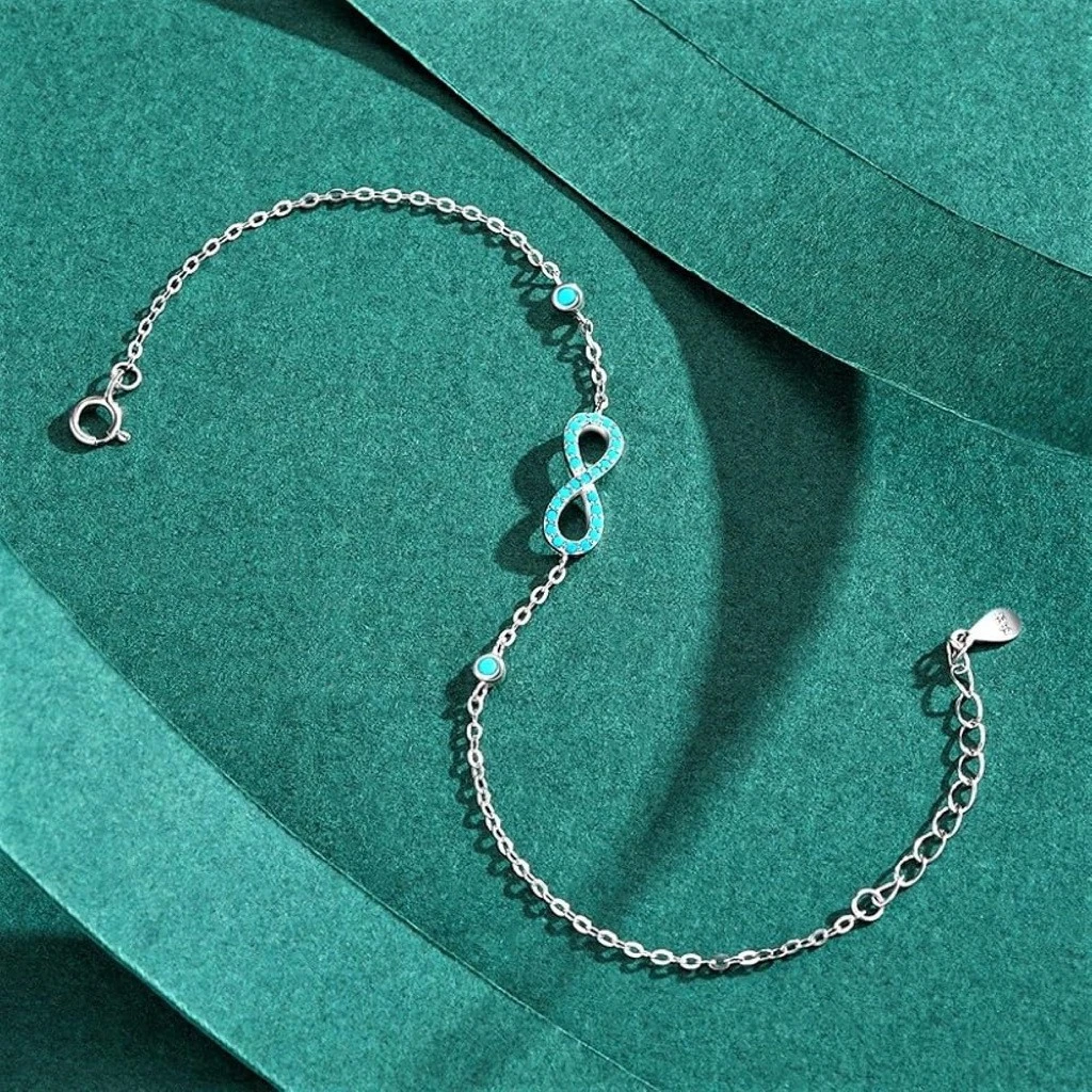 Infinite Love Symbol Turquoise Bracelet Jewelry