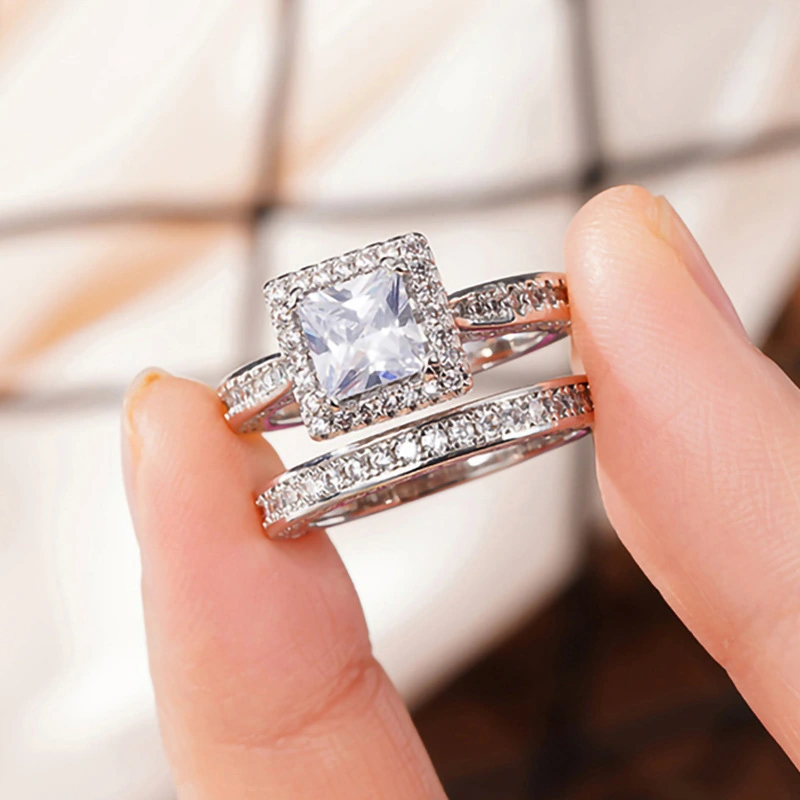 Women's Luxurious Geometric High-End Fashion Couple Rings