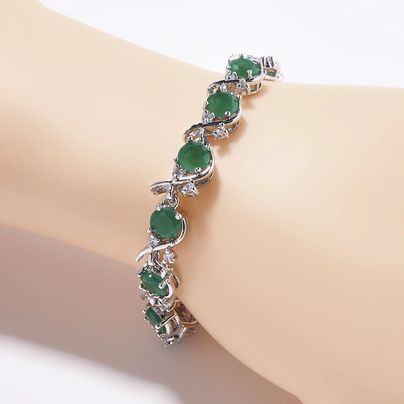 Women's Round-shaped Zircon-inlaid Bracelet