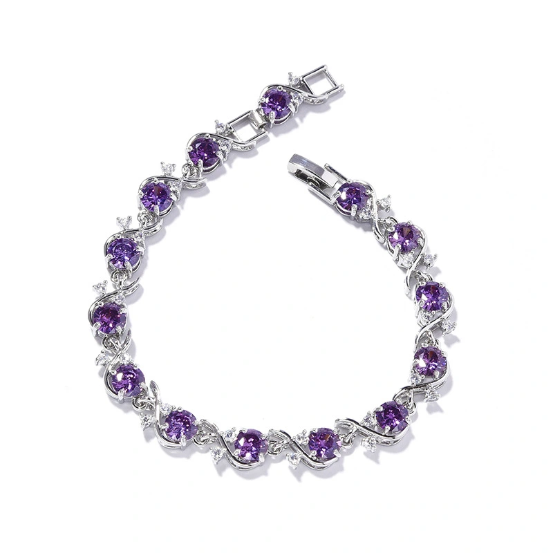 Women's Round-shaped Zircon-inlaid Bracelet