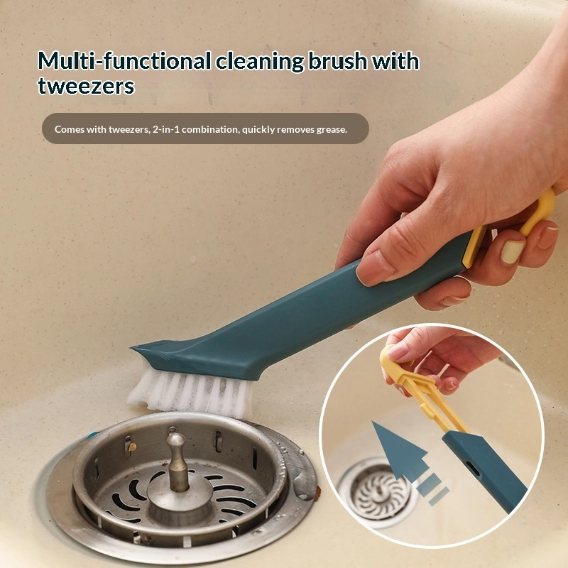 2-in-1 Tweezer-style For Cleaning Kitchen Range Hood And Gas Stove Crevices Sink Cleaning Brush