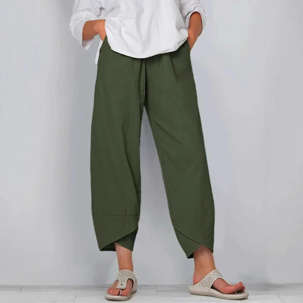 Solid Color Loose Casual Straight-leg Wide Leg Pants