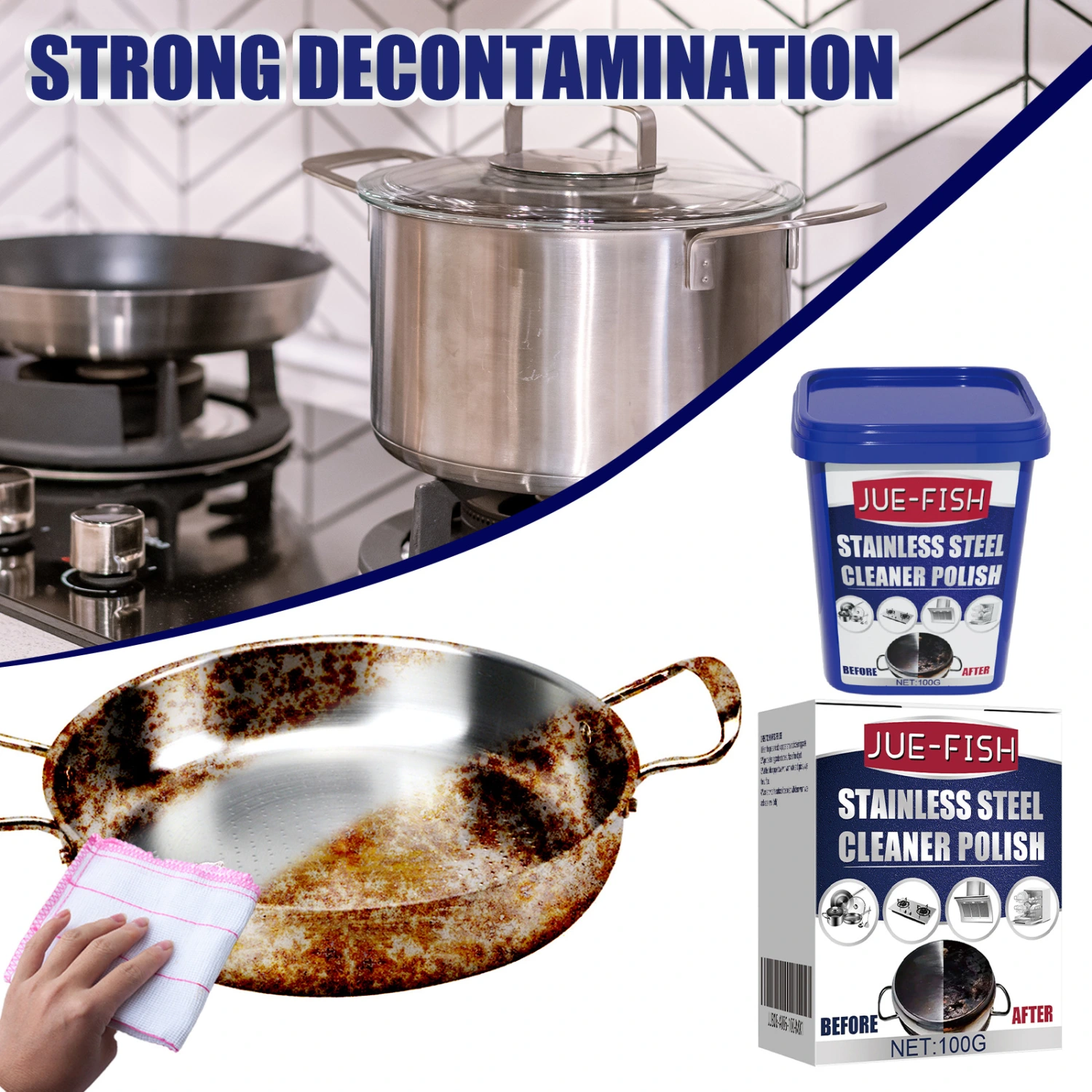 Kitchen Stove Degreasing Stainless Steel Cleaning Paste
