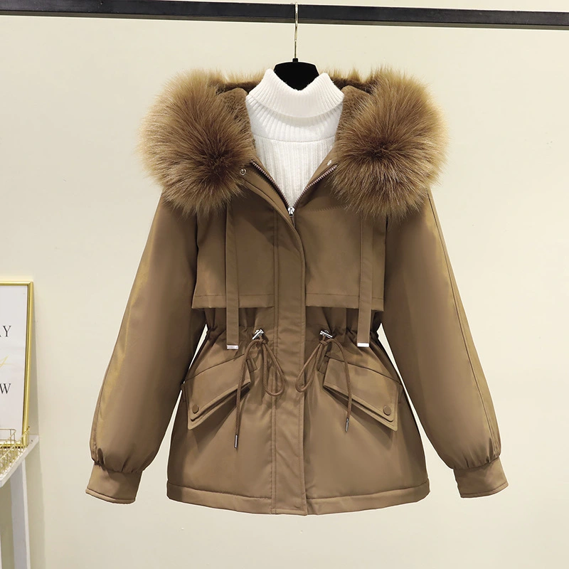 Korean Style Loose Cotton Short Fleece Parka