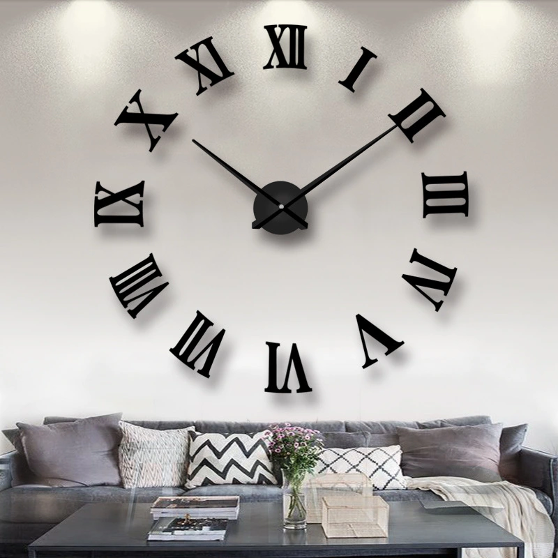 European Mirror Wall Clock Creative Clock