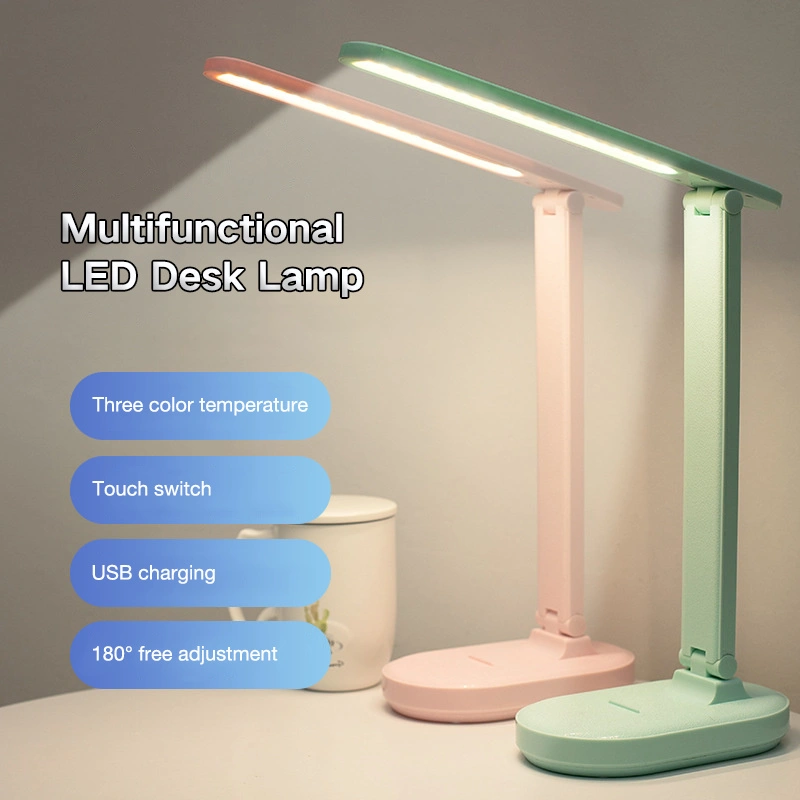 Three-speed Color Temperature Stepless Dimming USB Charging Learning Reading Lamp