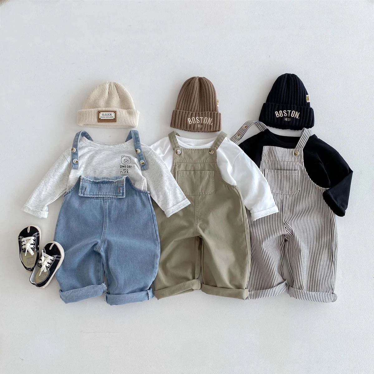 Baby And Toddler Denim Casual Jumpsuit With Straps
