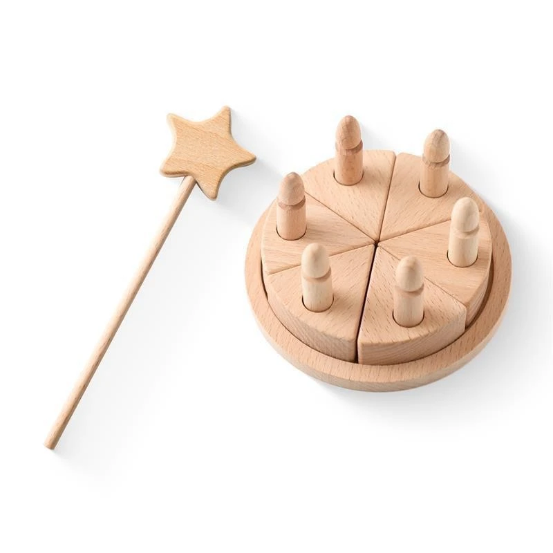 Beechwood Birthday Cake Toy A Wooden Educational Early-learning Toy For Pretend Play And Role-playing