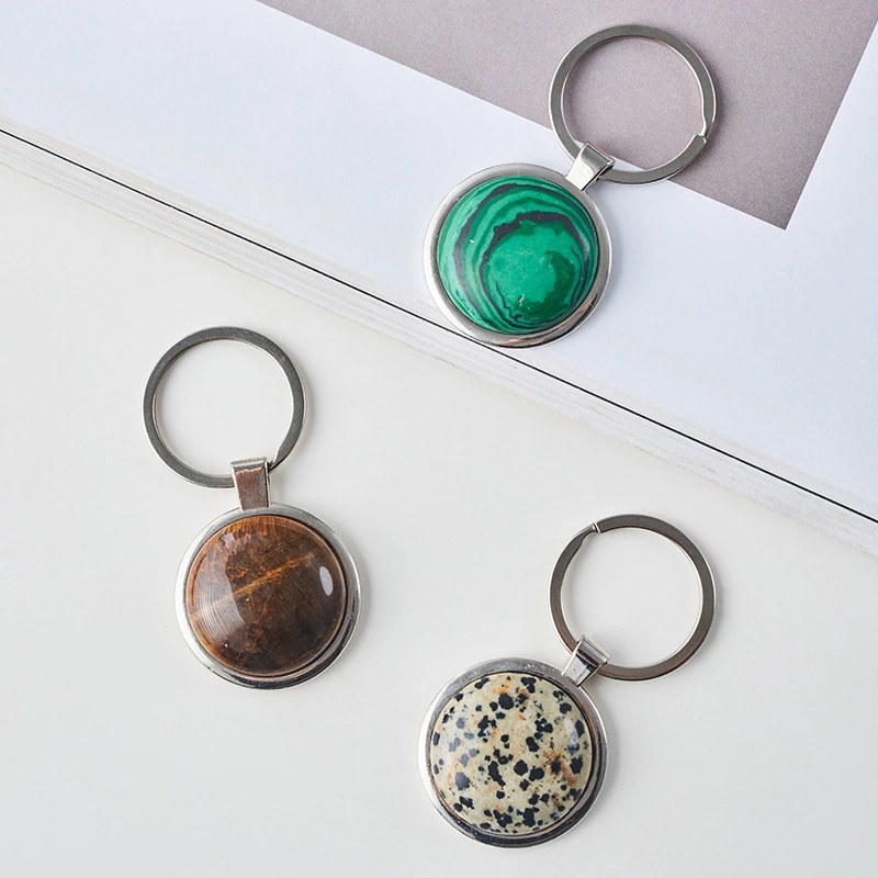 Metal Gemstone Bookmark Keychain