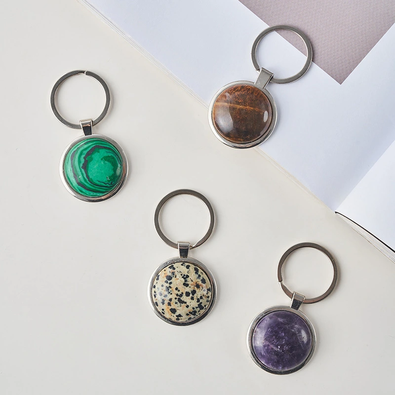 Metal Gemstone Bookmark Keychain