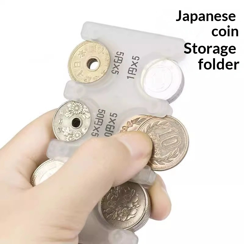 Transparent Portable Holder For Storing Japanese Yen Coins