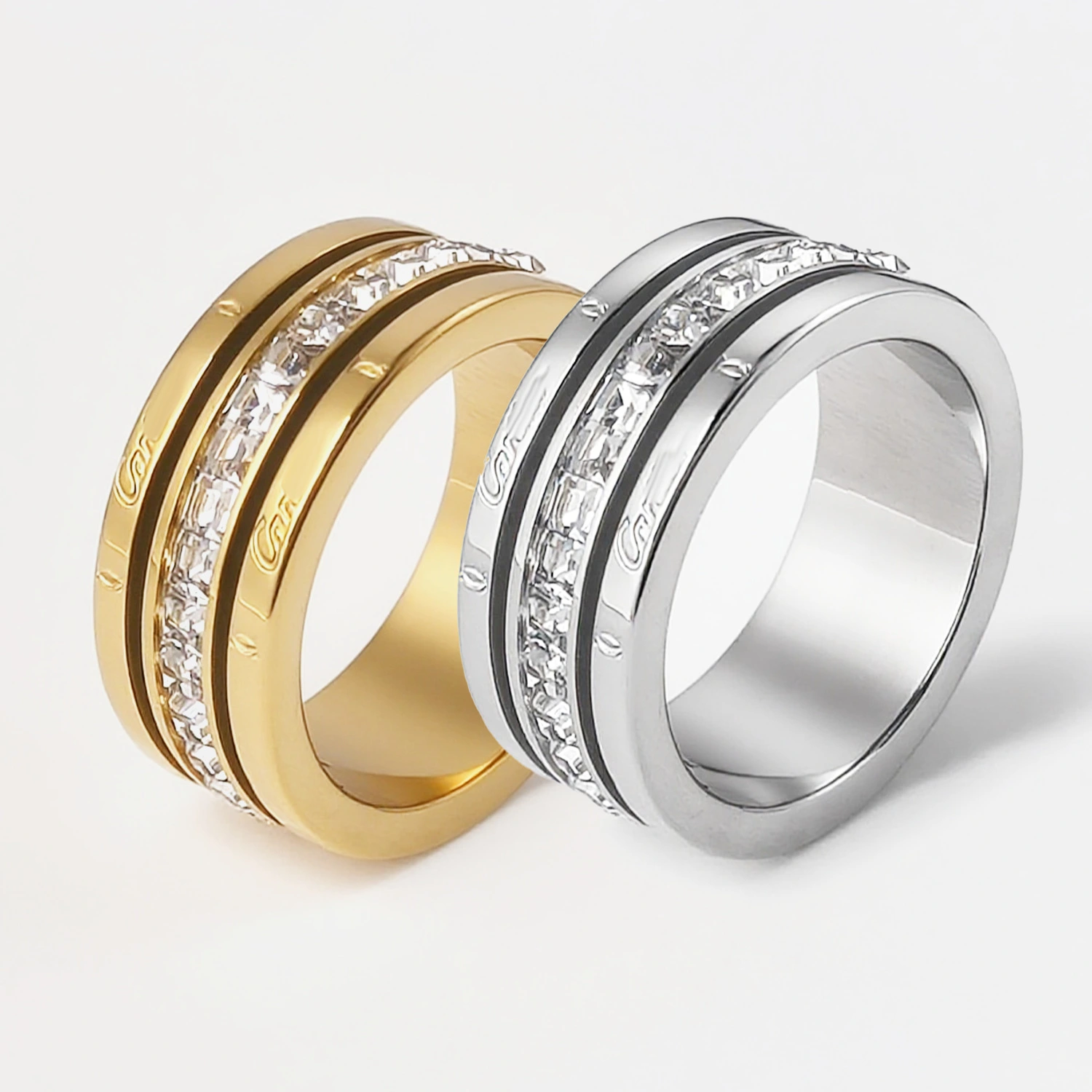 Ring That Doesnt Fade, Jewelry With Diamond-like Cubic Zirconia In A Row