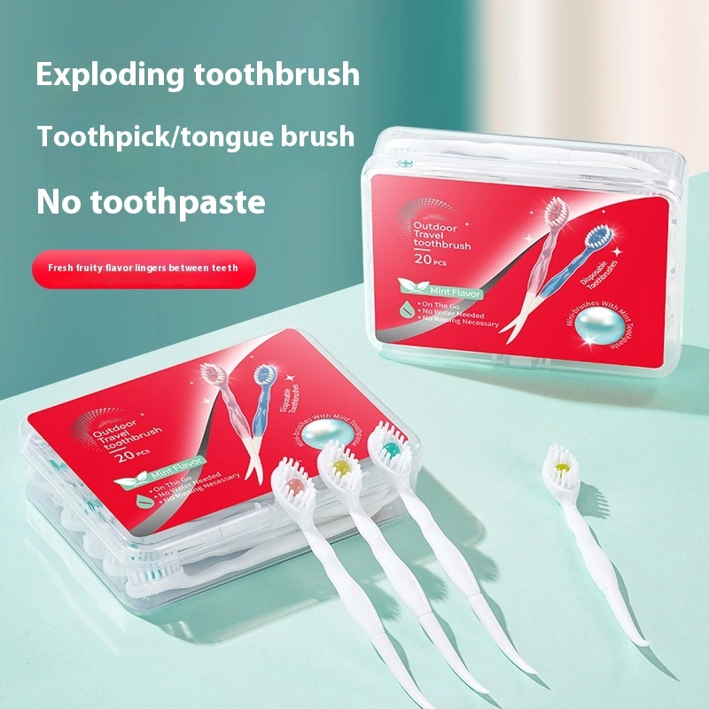 Bead Toothbrush 20 PCs Boxed Portable Disposable