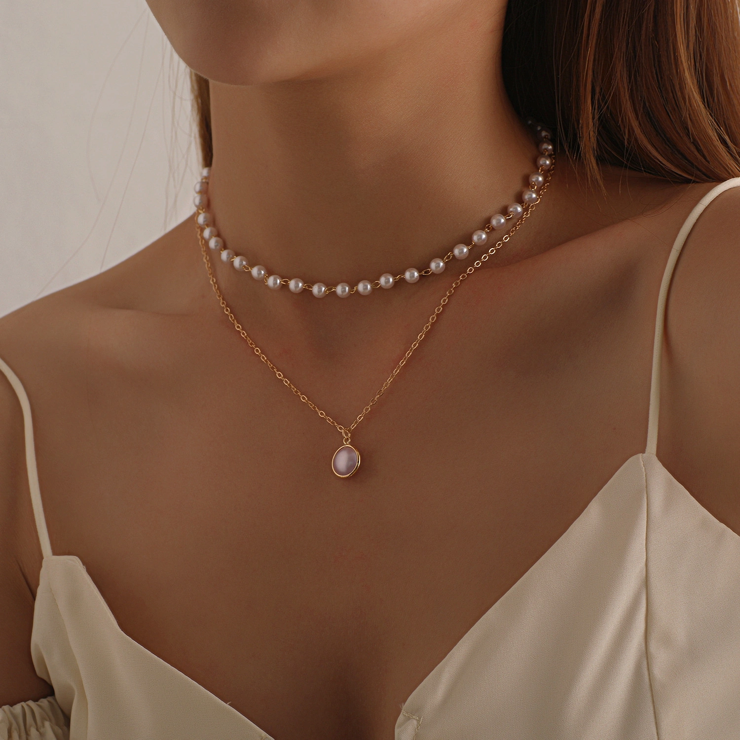 Ladies Super Fairy Pearl Clavicle Necklace