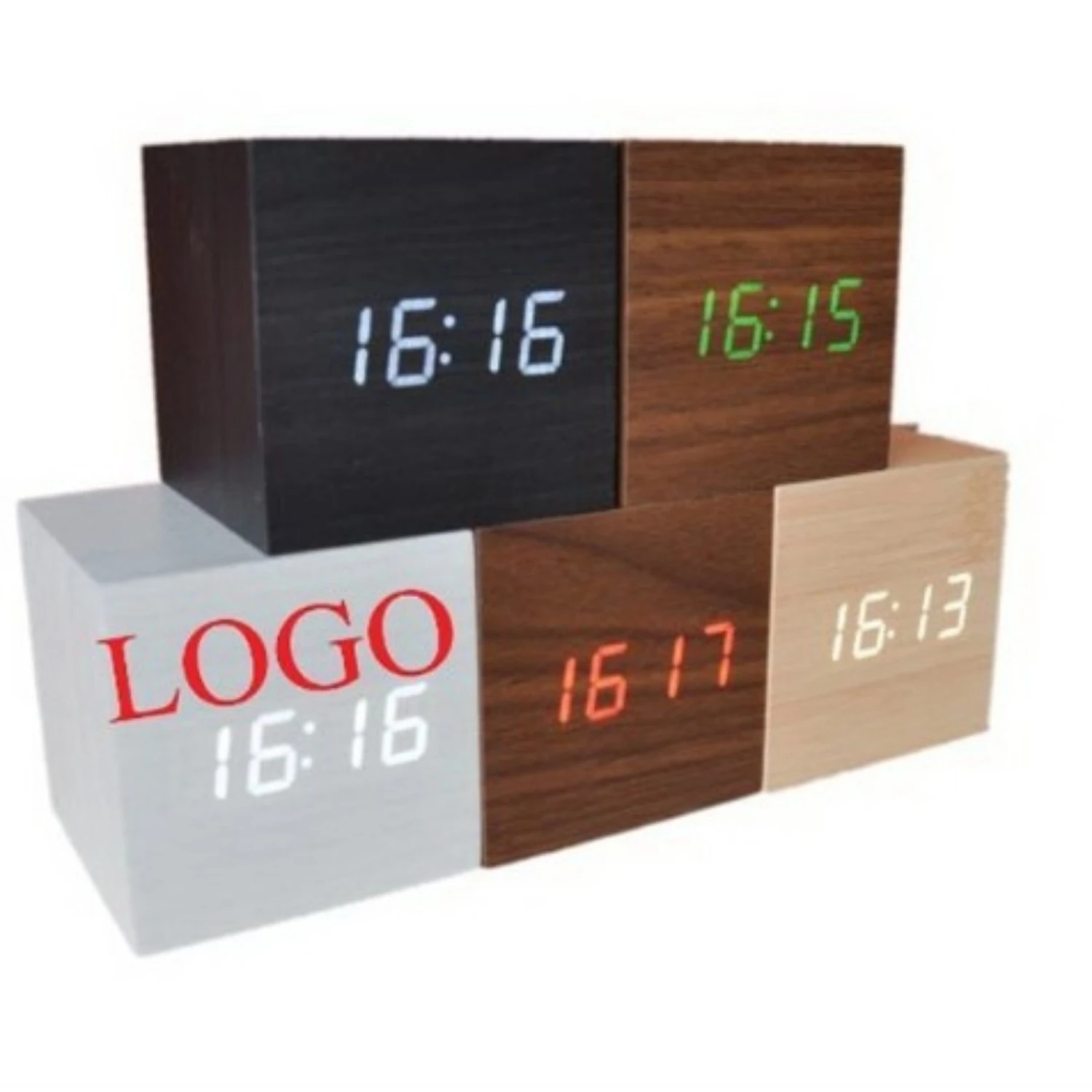 Mini Wooden LED Electronic Clock