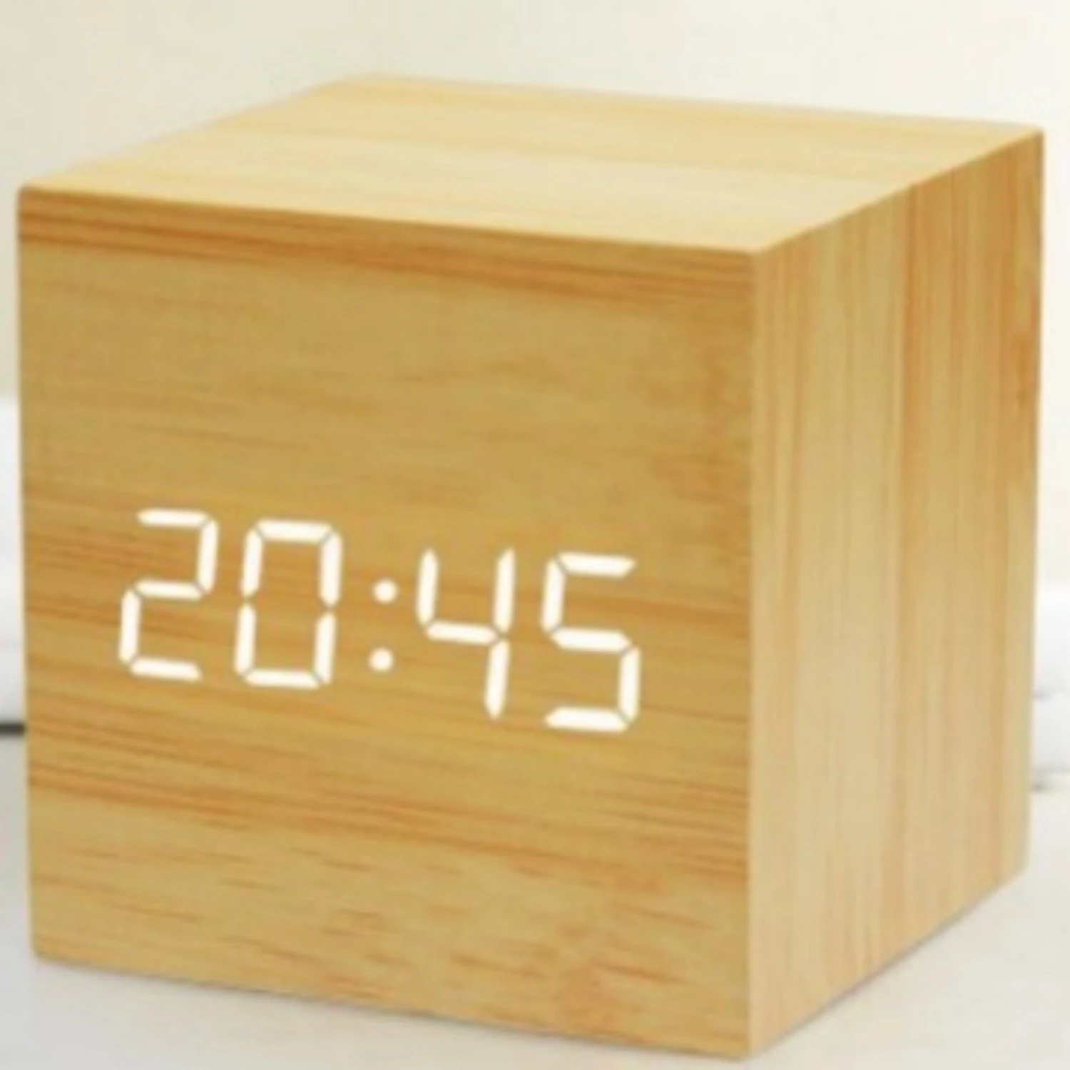 Mini Wooden LED Electronic Clock