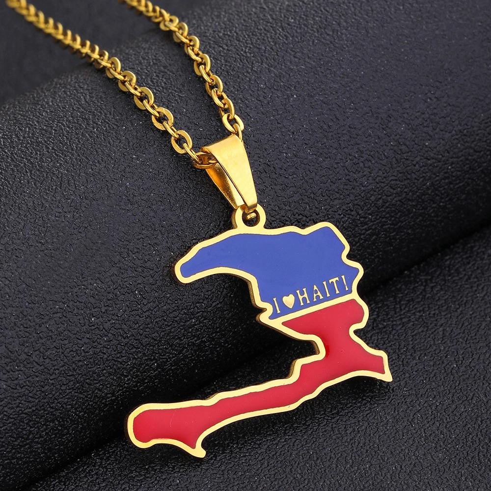 Simple And Versatile Stainless Steel Oil-drip Haiti Necklace