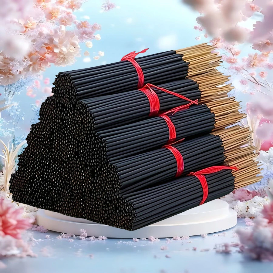 Cherry Blossom Scented Black Bamboo Charcoal Skewer Incense