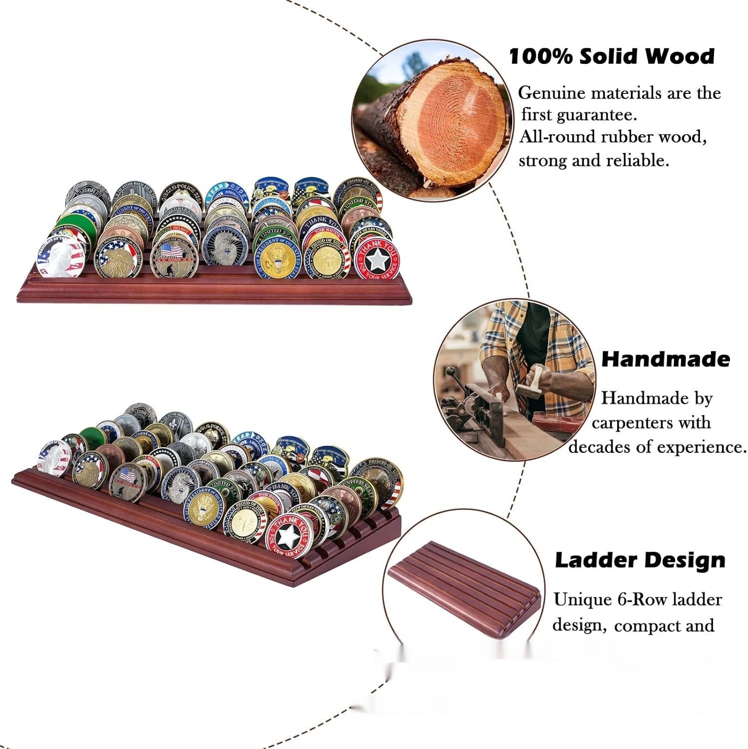 Fashionable Solid-Colored Wooden Display Shelf