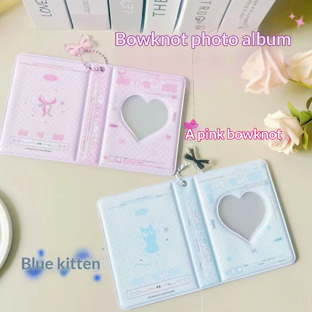 One-grid 3-inch Storage Album Bow-knot Card Holder