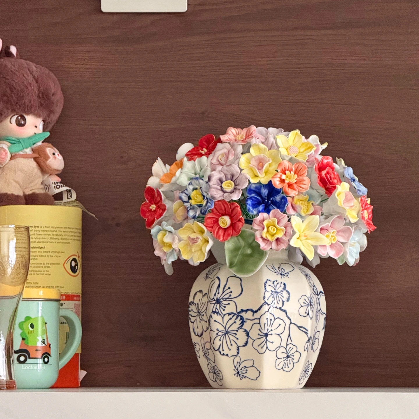 Ceramic Hand-Pinched Flower Creative Decorations