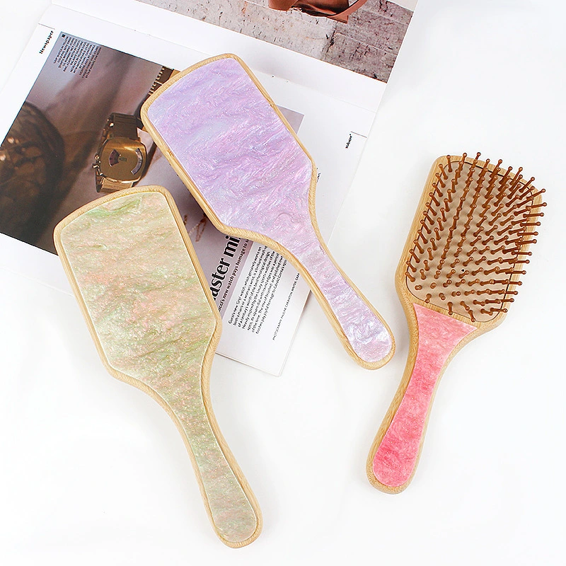 Personalized Name Favors Starry Sky Acrylic Patches And Moso Bamboo Air-Bag Combs