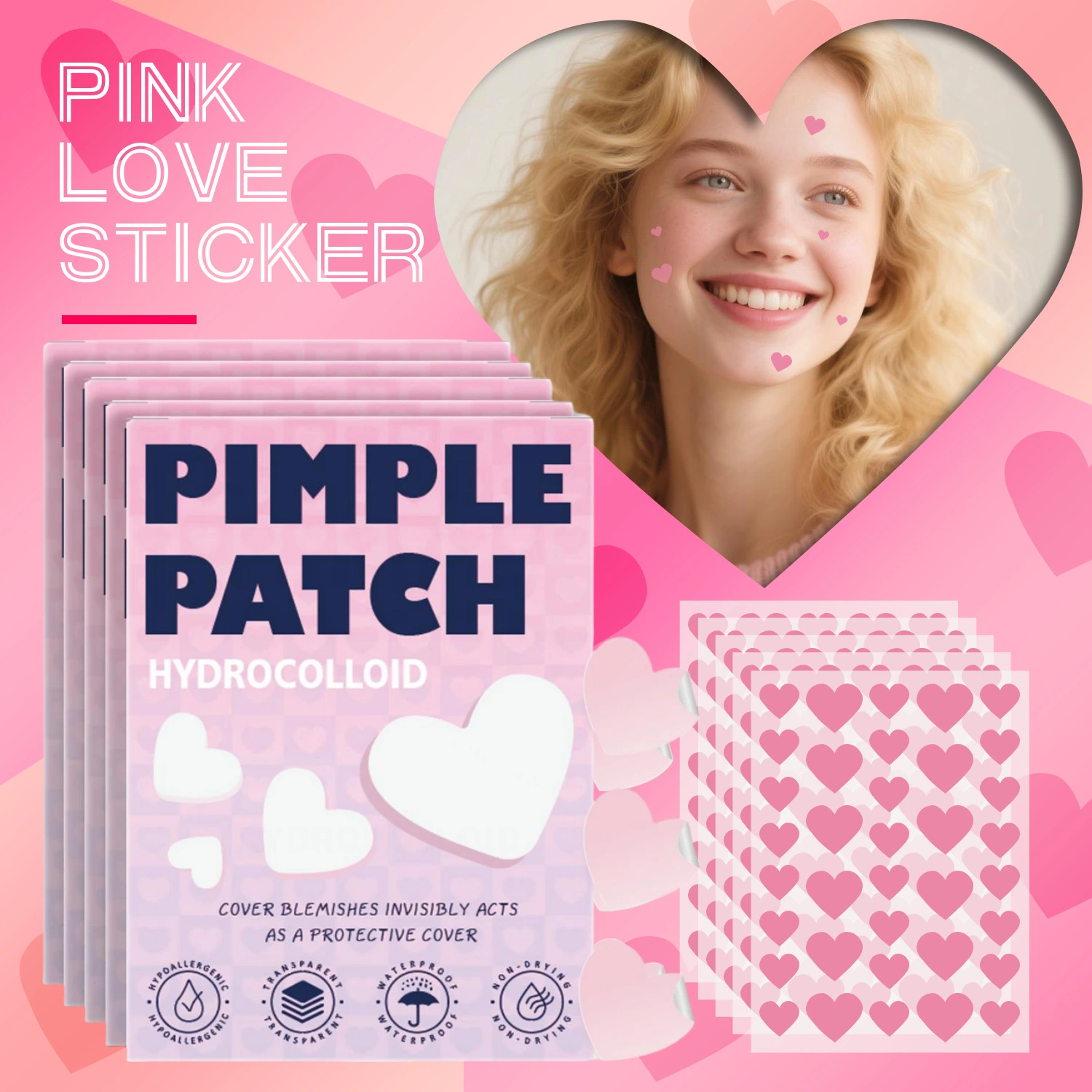 Large-size Invisible Breathable Pimple Patch