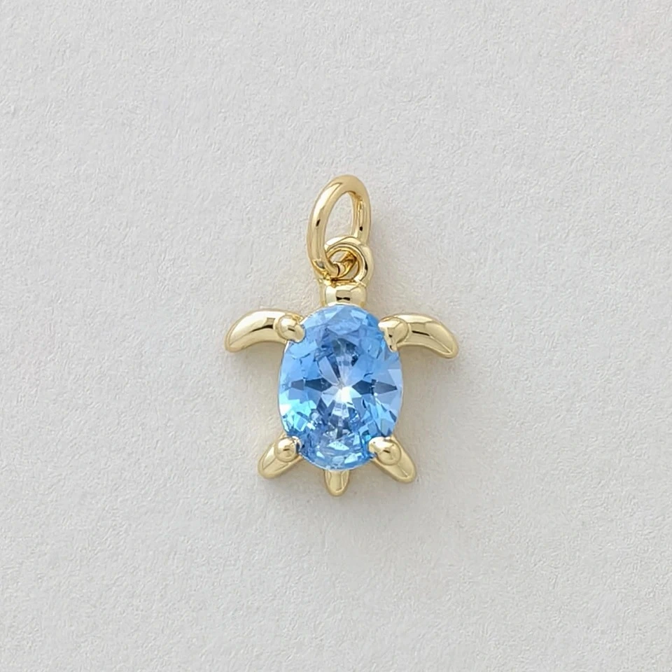 Miniature Marine Animal Crab And Conch Shell Golden Copper Pendant