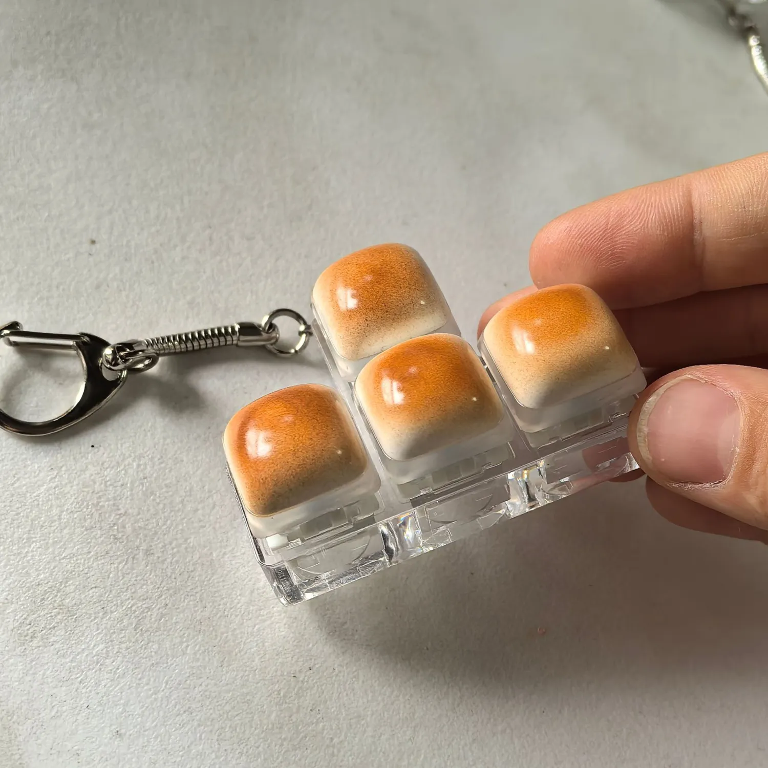Original Caramel Bread Keychain Stress-Relief Toy Backpack Pendant