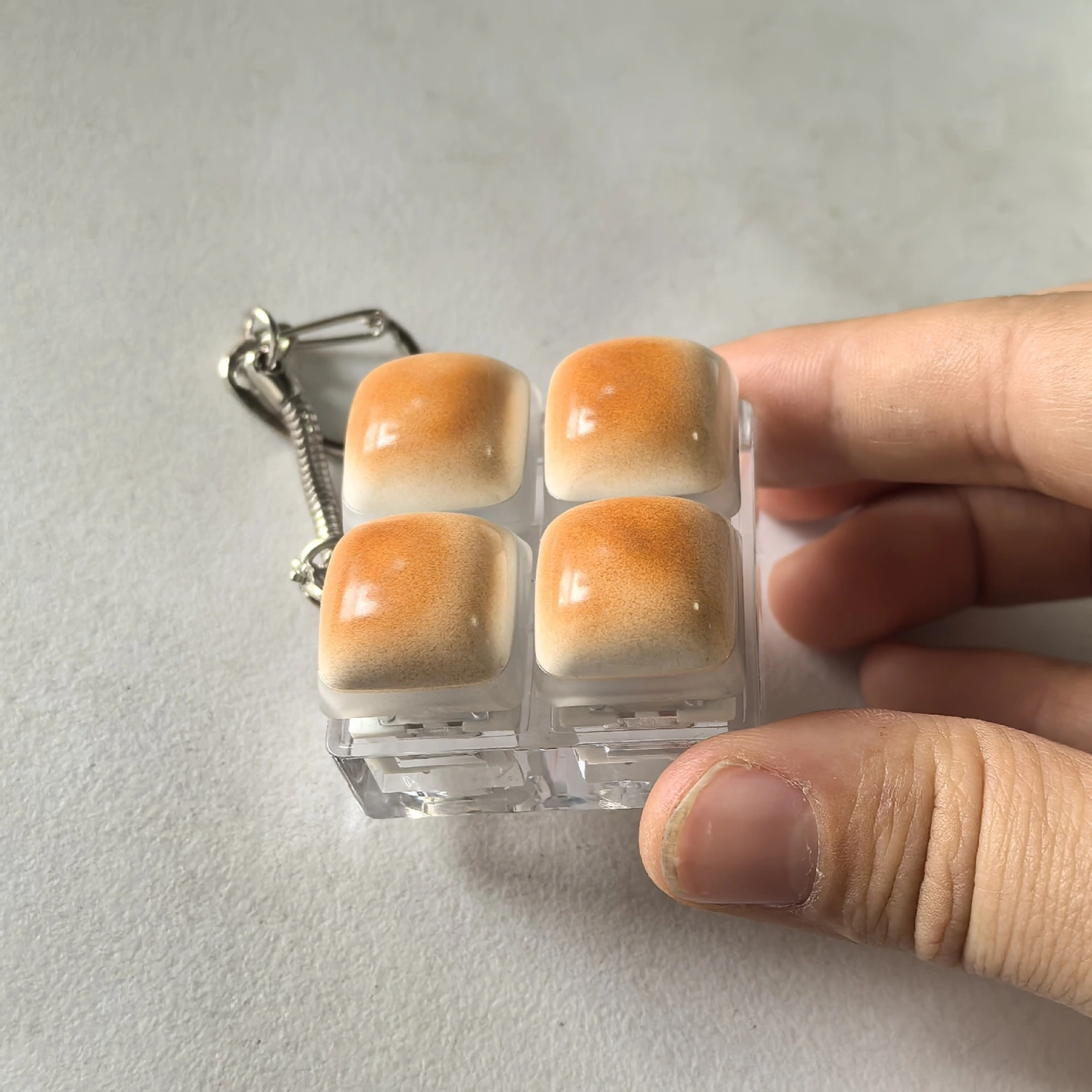 Original Caramel Bread Keychain Stress-Relief Toy Backpack Pendant