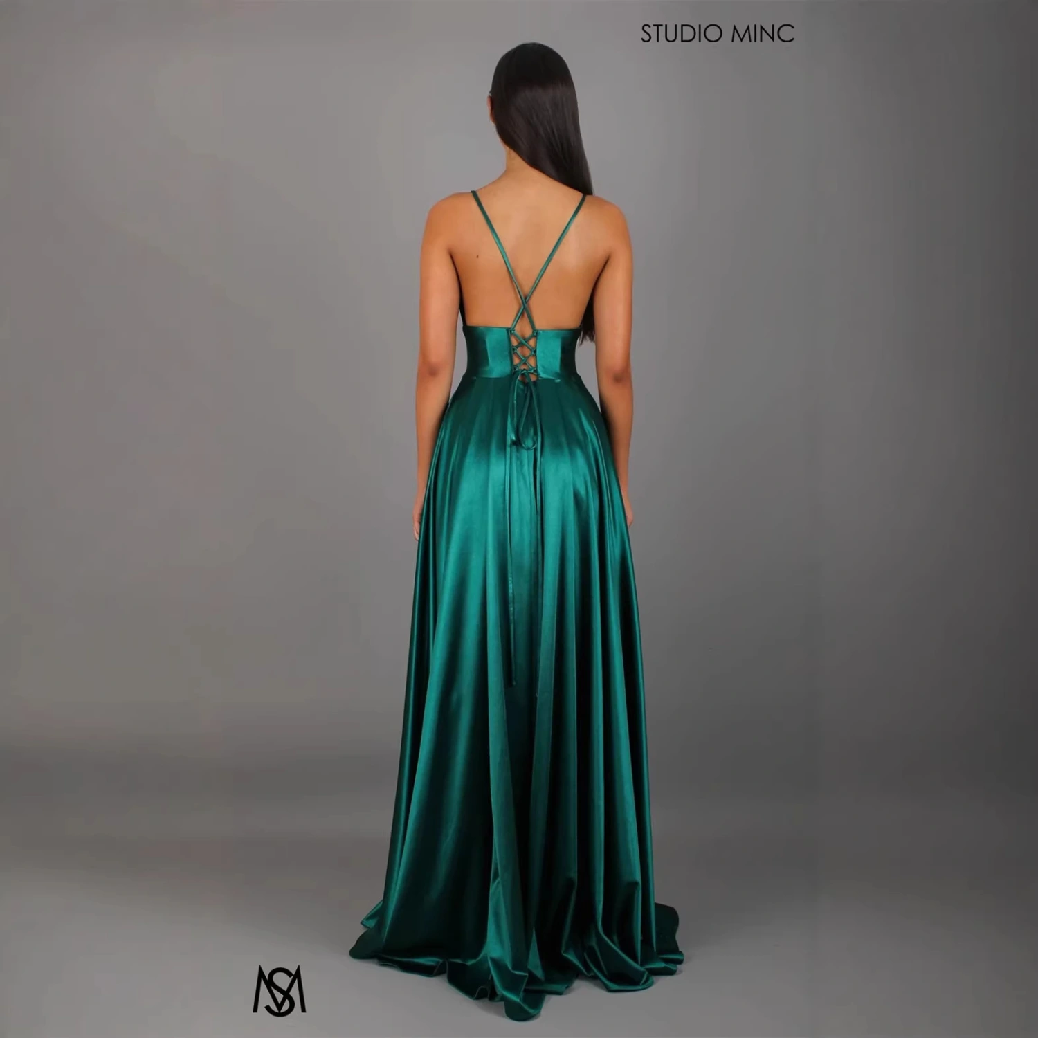 Women's Strap Solid Color V-Neck Dress